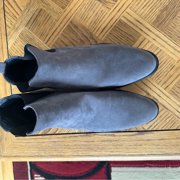 Men's Grey Faux Suede Chelsea Boots - Picture 4 of 9